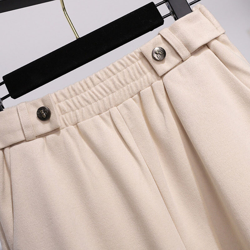 Женские осенние шерстяные брюки, размеры 5XL 6XL 7XL 8XL 9XL 10XL, 155 кг