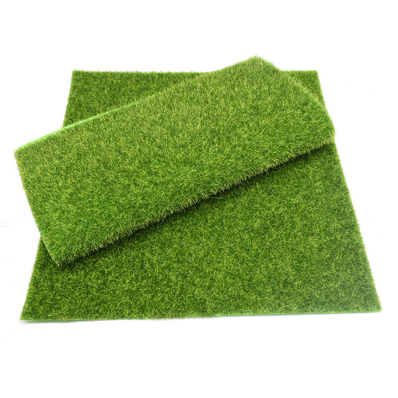 Alfombrilla de césped Artificial verde para jardín, alfombra falsa de musgo para suelo de casa, acuario, decoración de boda, 15/30cm