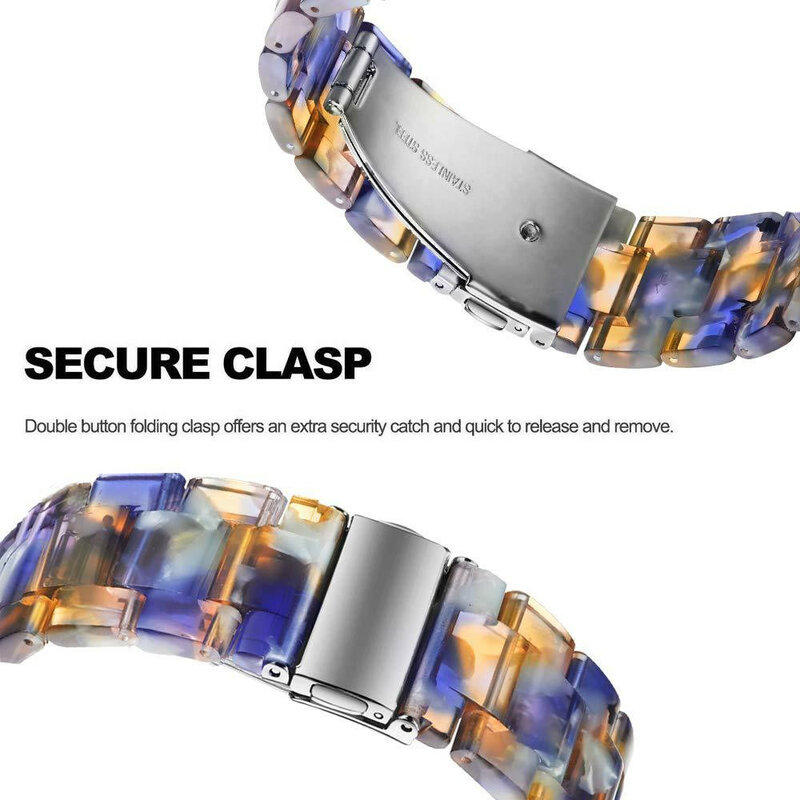 Pulseira de resina de 22mm, pulseira colorida para samsung gear s3, para homens e mulheres, samsung galaxy watch active cinto de pulseira,