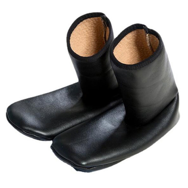 Chaussons thermiques unisexes en cuir pour hommes et femmes, chaussons de botte d'hiver chauds, chaussettes coordonnantes douces pour la maison intérieure