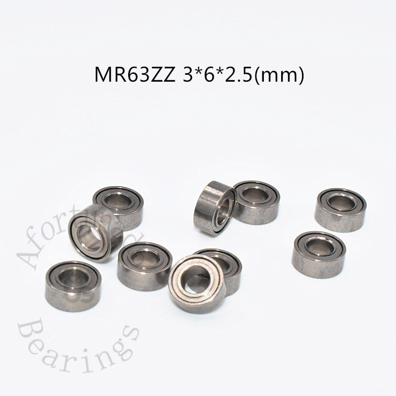 Roulement l'inventaire MR63ZZ en acier chromé, 10 pièces, 3x6x2.5(mm), pièces d'équipement mécanique à grande vitesse, livraison gratuite