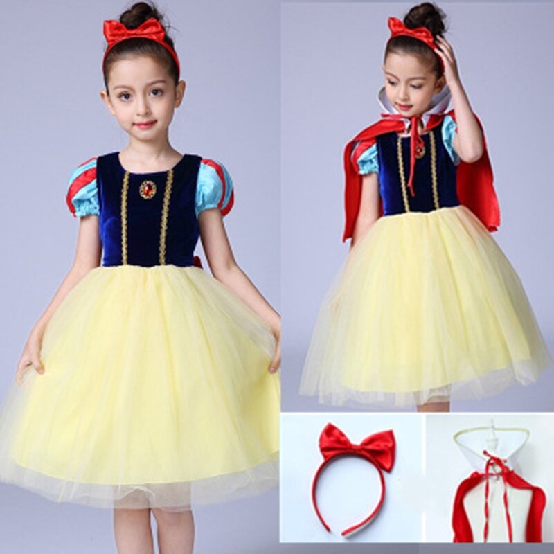 2020子供のための少女白雪姫ドレスプリンセスドレスキッズベビーギフトintantパーティー服ファンシーティーンエイジャーの服
