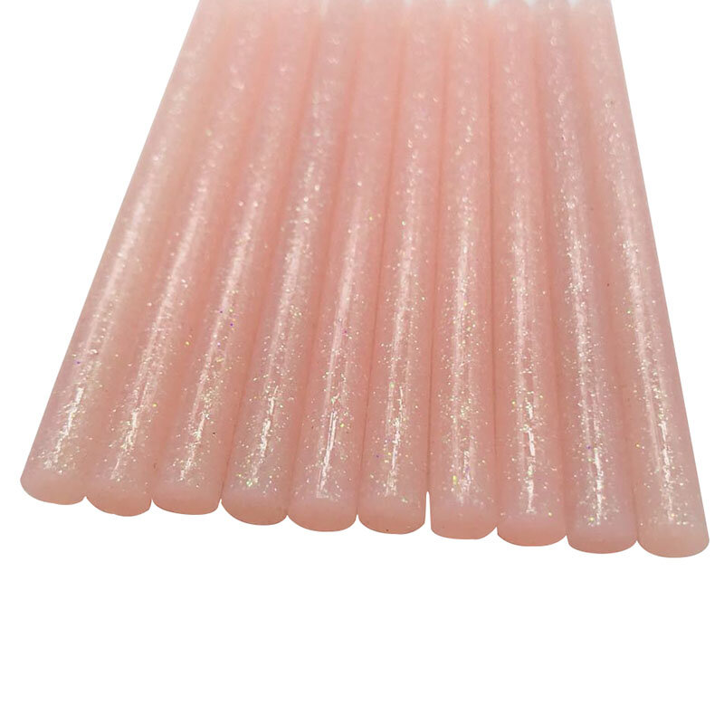 Stick di colla colorati Hot Melt 7mm adesivi di colore rosa chiaro Glitter stick di colla professionali per la riparazione di pistole per colla elettriche