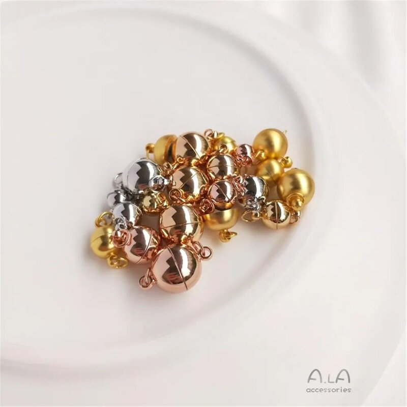 Bracelet à boucle M et collier plaqué or 18 carats, boucle à maillons W, crochet d'extrémité en forme de S, bouton, accessoires de bijoux à bricoler soi-même, matériaux