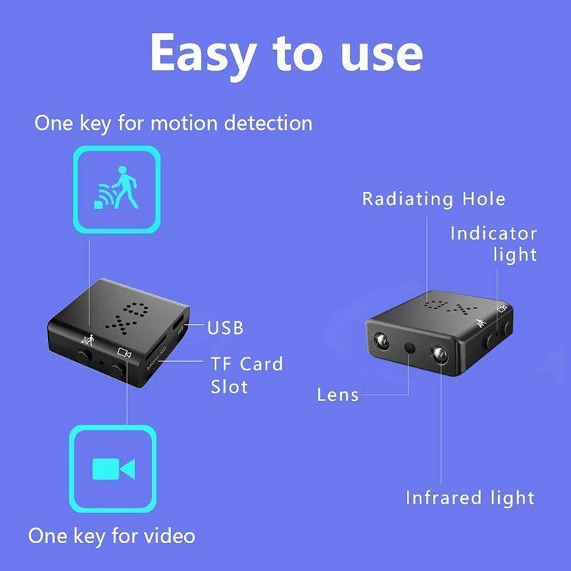 HD 1080P Mini cámara XD IR-CUT visión nocturna infrarroja DV videocámara con detección de movimiento grabador de vídeo DVR pk sq11 sq13 sq23