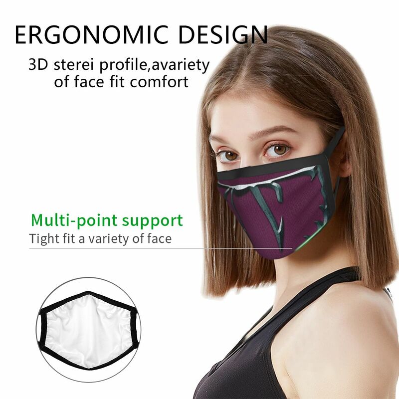 Mileena Mortal Kombat maschera facciale riutilizzabile Scorpion Anti Haze maschera antipolvere copertura di protezione respiratore muffola per bocca