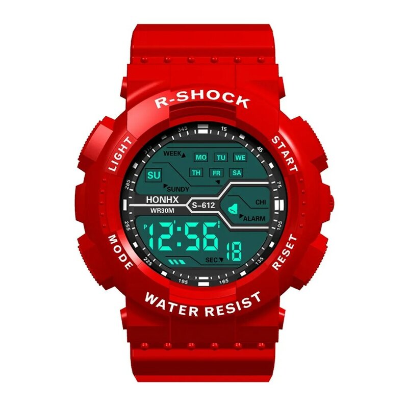Mode Waterdichte Mannen Jongen Lcd Digitale Stopwatch Datum Rubber Sport Polshorloge Relogio Masculino Curren Horloge Mannen Часы