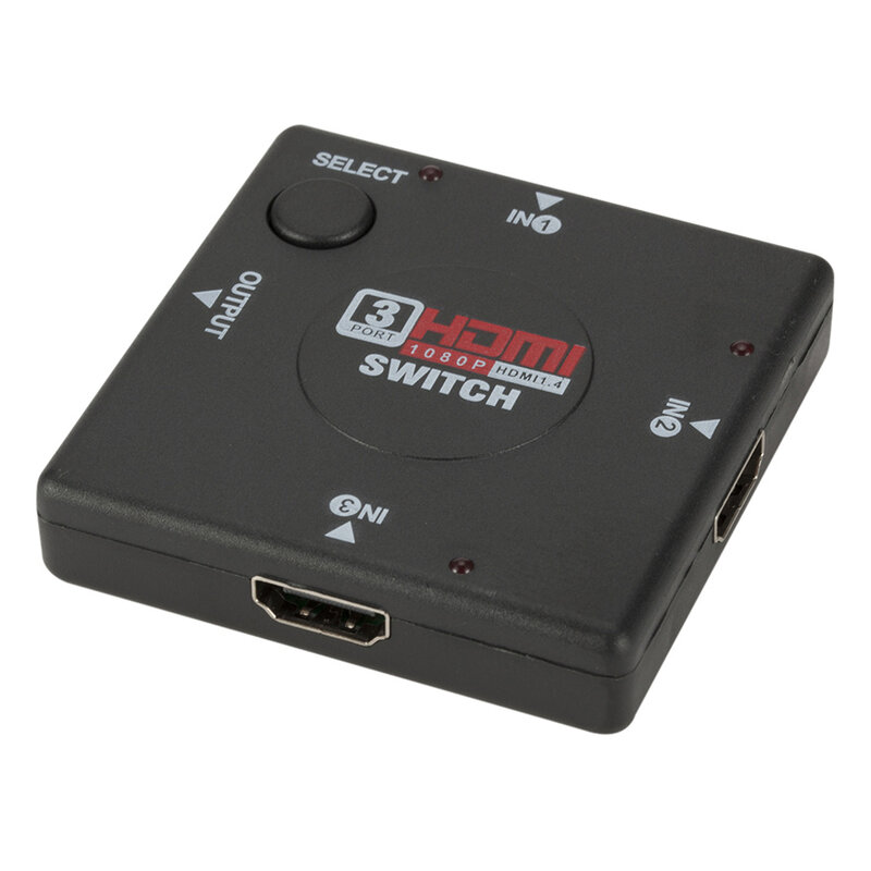 Interruttore HDMI 3 ingressi 1 uscita Mini 3 porte femmina a femmina HDMI Switcher Splitter Box selettore per Switcher VIdeo HDTV 1080P