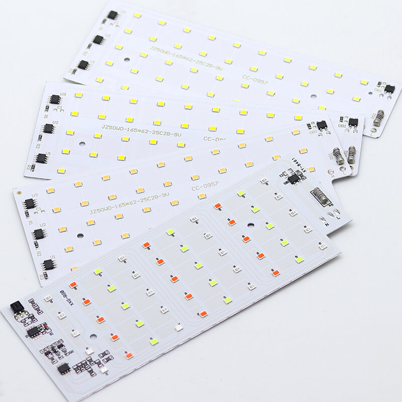 Chip de luz LED para iluminación de exteriores, reflector SMD 220, 50W, CA 2835 V, diodo