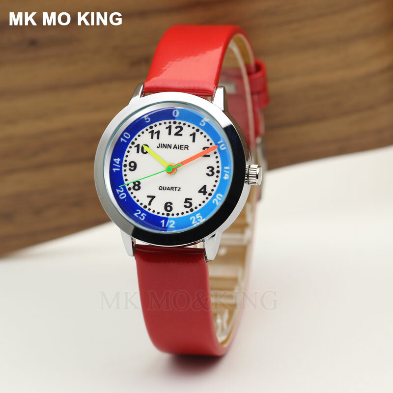 Relógio de pulso numeral arábico, relógio digital fofo de marca luxuosa para crianças meninos meninas relógio de pulso de quartzo para presentes