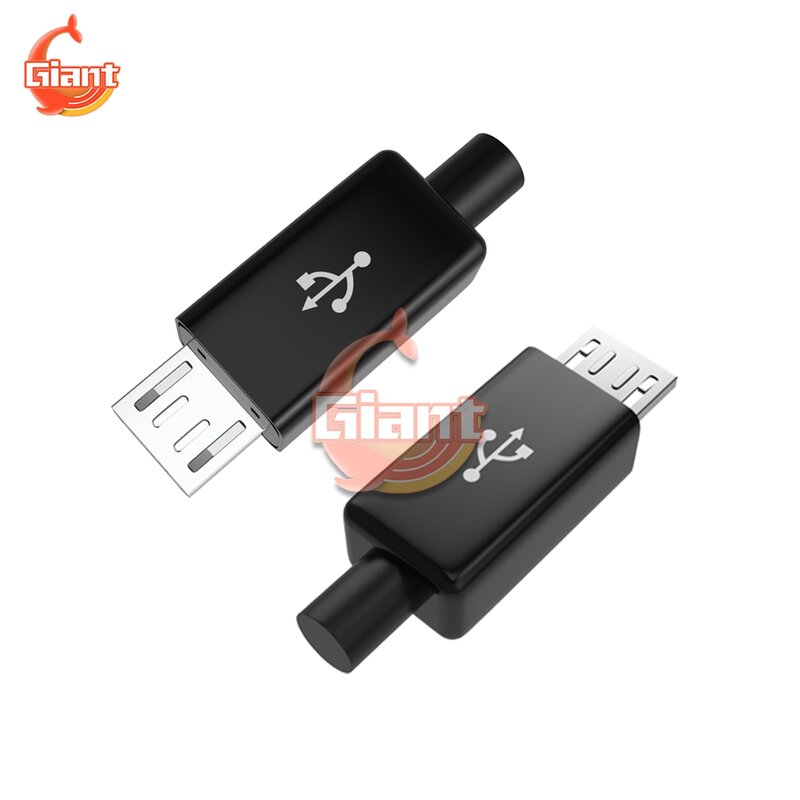 Micro USB Tipe B Konektor Plug Pria Adaptor Pengganti Reparasi Micro-usb untuk Swakarya 4 Pin Kabel Data DIY Konverter Pria Jalur OTG