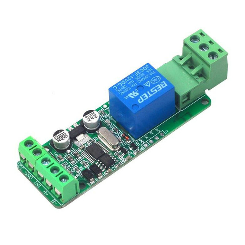 Taidacent PLC-interruptores Ethernet automotrices modbus-rtu RS485 TTL, programable, entrada de 12V, 1 canal, módulo de relé de potencia para automóvil