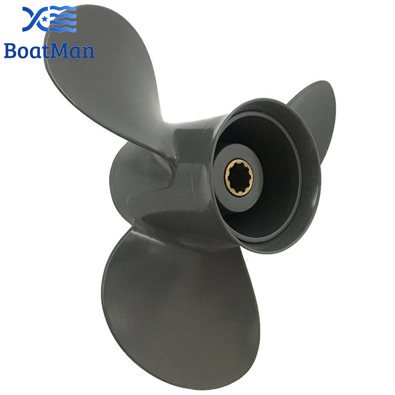 BoatMan® 9 7/8x9 Aluminum Propeller for Honda BF 25HP 30HP Outboard Motor 10 Tooth Engine 58130-ZW2-F11ZA RH Factory Outlet