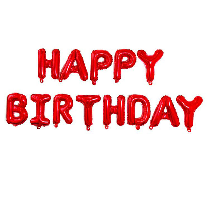 13 Uds Globos de decoración de cumpleaños feliz Globos de papel de aluminio con letras de oro rosa decoraciones para fiesta de cumpleaños Globos cumpleaños