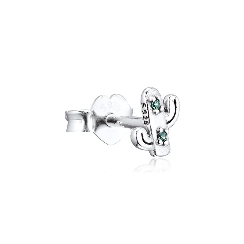 Unterschrift MICH Meine Schöne Kaktus Single Stud Ohrringe 100% 925 Sterling-Silber-Schmuck Kostenloser Versand