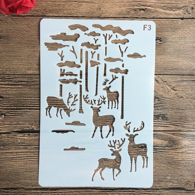 26*18cm Stencils  DIY Craft Layering Stencils For Walls Painting Scrapbooking Stamping Stamp Album Decorative  animal stencils