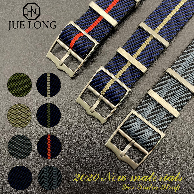 Novo design francês tropas pára-quedas saco para tudor preto bay pulseira de relógio náilon otan cinta 20mm 22mm para cada marca relógios banda