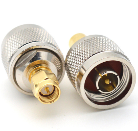 2pcs  Adapter N Male Plug to SMA Male Plug Straight RF Coaxial Connectors