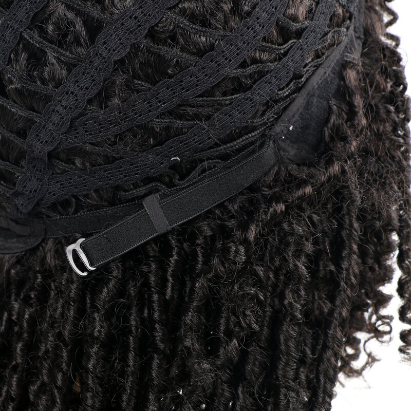 Wig Afro keriting ikal sintetis Wig gimbal untuk wanita Ombre hitam dan Wig coklat untuk WANITA HITAM