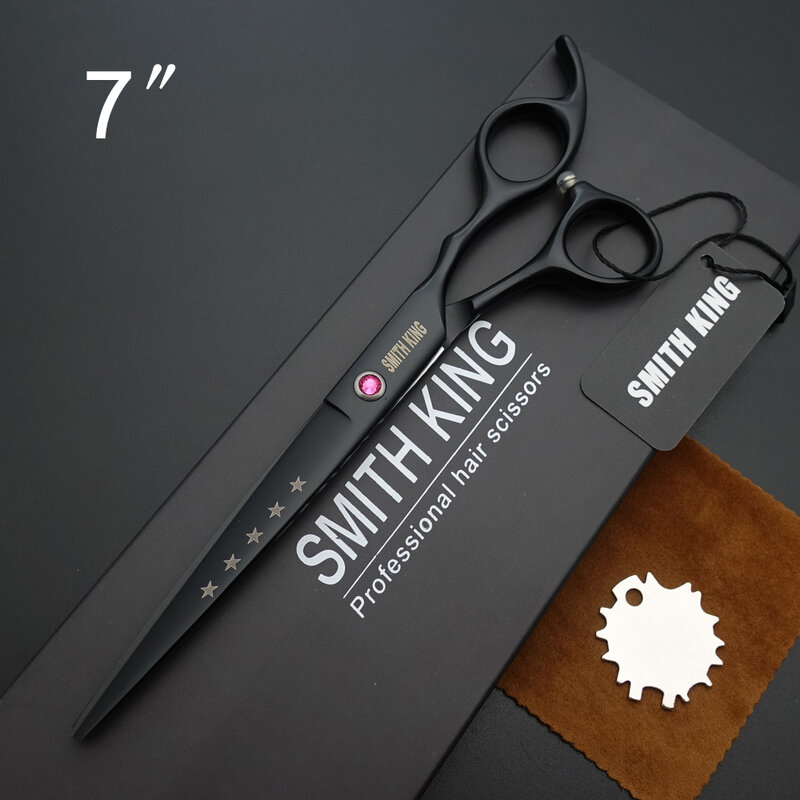 SMITH KING 7 بوصة مقصات الحلاقة المهنية ، 7 "مقص القطع ، مقص التصميم/المقصات + صندوق هدية/أطقم
