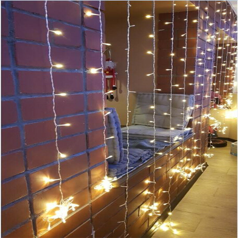 2/3/4/6M sopel LED łańcuchy świetlne wróżka świąteczna kurtyna oświetlenie Garland Home na ślub/imprezę/dekoracje ogrodowe