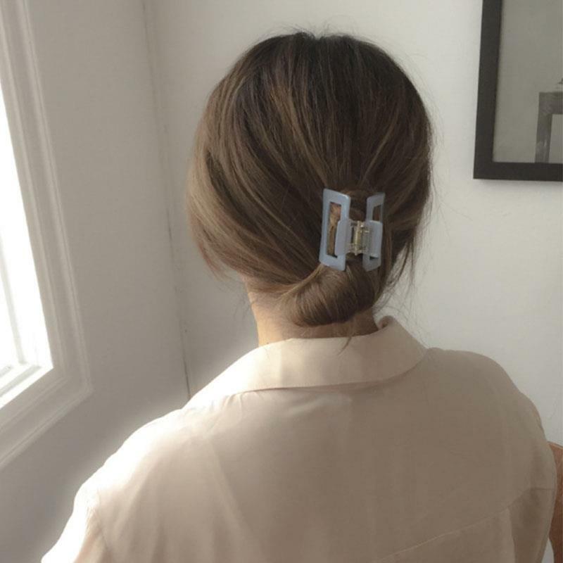 มินิ Acetate คลิปผมหญิงสาวผม Claw Chic Barrettes สแควร์ Hairpins จัดแต่งทรงผมกรงเล็บคลิปแฟชั่นอุปกรณ์เสริมผม