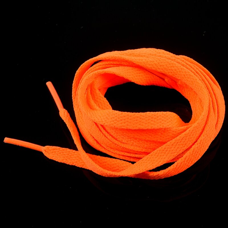 Pelatih Pengganti 8Mm Lebar Orange Flat String Tali Sepatu Pasang