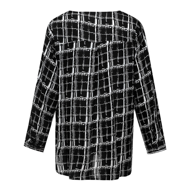 2020 moda vero manga comprida casual com decote em v plus size tops blusa solta camisa camisas mujer feminina
