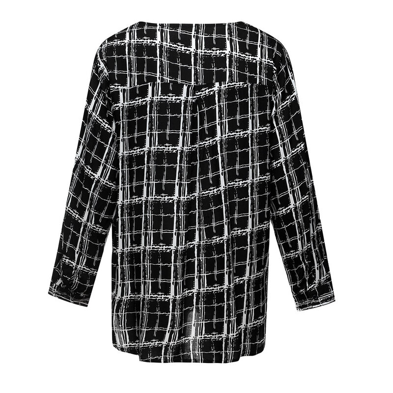 Camiseta informal de manga larga con cuello en V para Mujer, blusa holgada de talla grande, ropa femenina, 2020