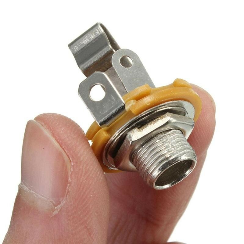 10 Stuks 1/4 "Mono Input Jack Stopcontact Voor Elektrische Gitaar Basgitaar Pickup Uitgang Plug Socket 6.35