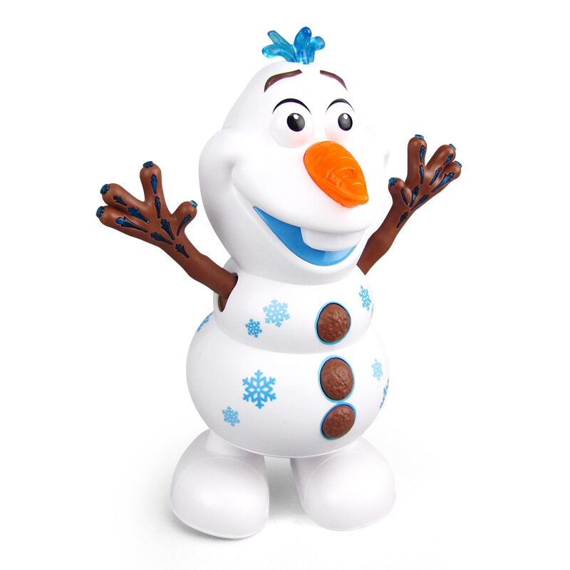 Película caliente Olaf PVC figuras de acción juguetes eléctrico baile Nieve Luz concierto cantando mano bailando máquina regalos de Navidad de muñeco de nieve