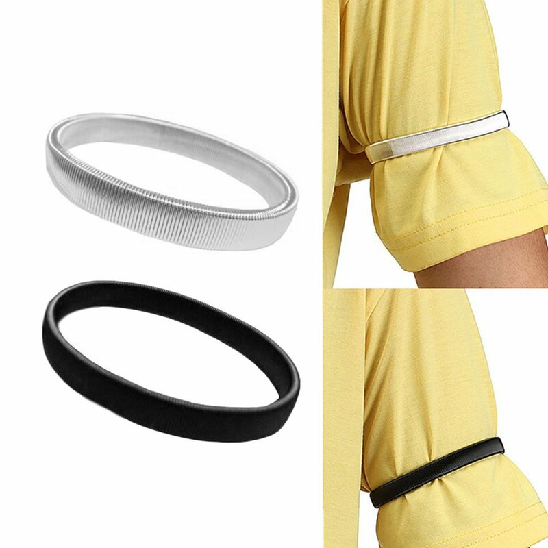 2020ชายเสื้อแขนยาวCasualยางยืดAntislip Metal Armbandยืดถุงน่องงานแต่งงานElasticate Armbandอุปกรณ์เสริม