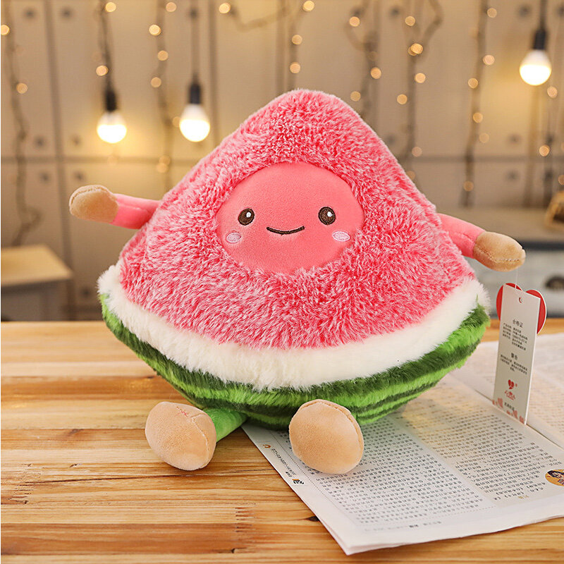 Kawaii Fuzzy Watermelon Cherry Pineapple Fruits Soft Plush Cute Toys Stuffed Dolls Pillow Baby Kids Children Girl Gifts