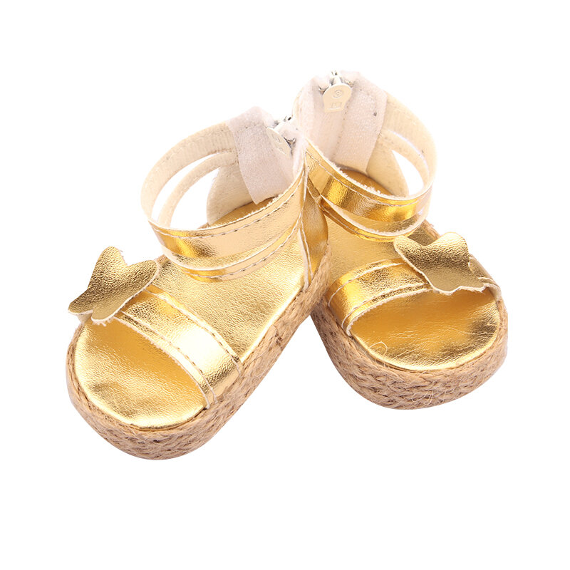 Sandal Boneka Bayi Baru Lahir 43Cm dan Sandal Jepit Elegan 18 Inci Sepatu Boneka Amerika untuk Aksesori Boneka Anak Perempuan Rusia Lifebuoy