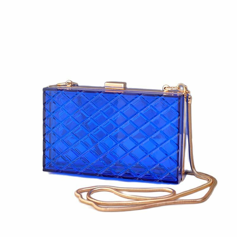Прозрачный клатч на цепочке для женщин, акриловый роскошный брендовый Дамский мессенджер, вечерняя сумочка на ремне, миниатюрная сумка на плечо