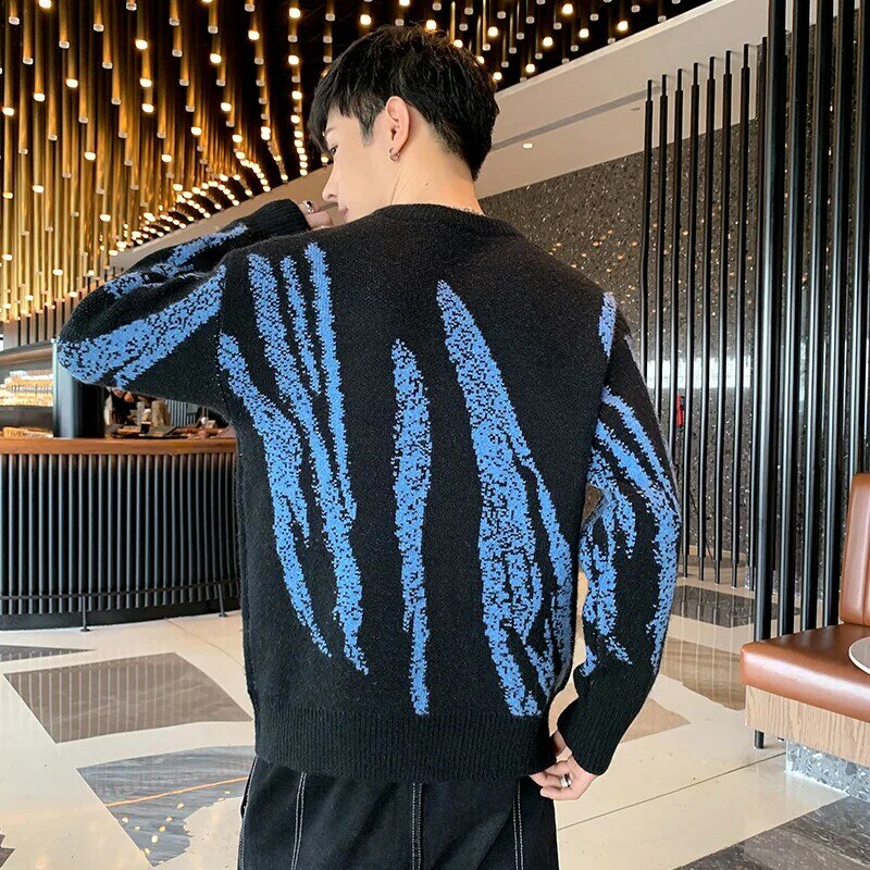 Marca de moda masculina blusas estilo popular designer masculino malha pullovers manga longa primavera outono roupas tamanho M-3XL