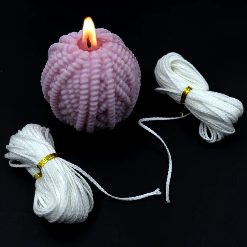 Mecha de algodón sin humo para velas, juego de herramientas de fabricación de velas para fabricación de velas de parafina de soja Diy, 20M
