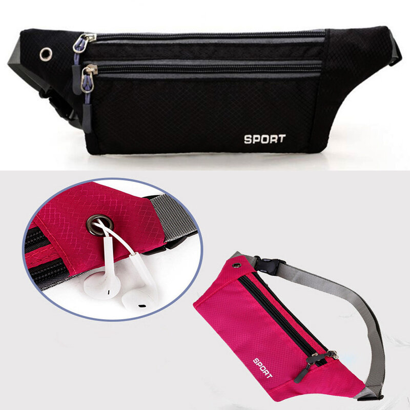 1Pc Professional Zip กระเป๋ากันน้ำกีฬาไหล่กระเป๋าเข็มขัด Bum กระเป๋า Unisex Waistbag เดินป่ากลางแจ้งอุปกรณ์เสริม