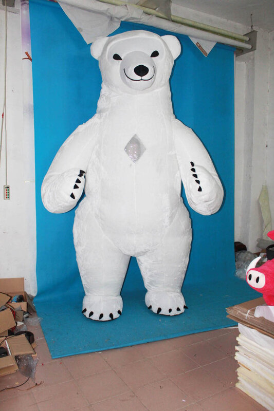 Novo quente inflável urso polar traje cosplay pano para publicidade 3m de altura personalizar para adulto adequado para 1.7m a 1.8m