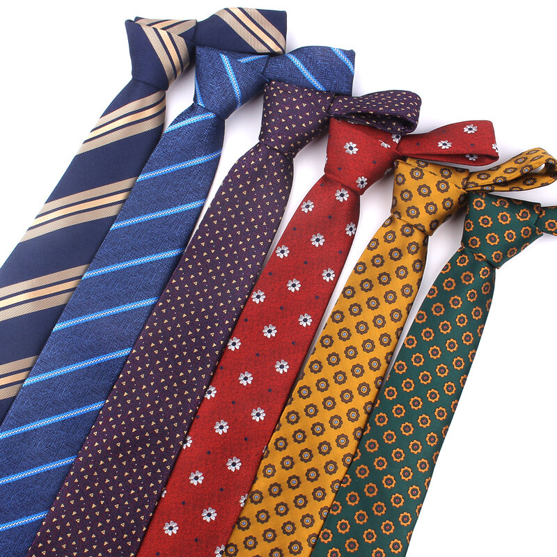 New Striped Tie For Men Women Polyester Classic Floral Neck Tie for Wedding Business Suits Man Ties Adult Slim Necktie Gravatas