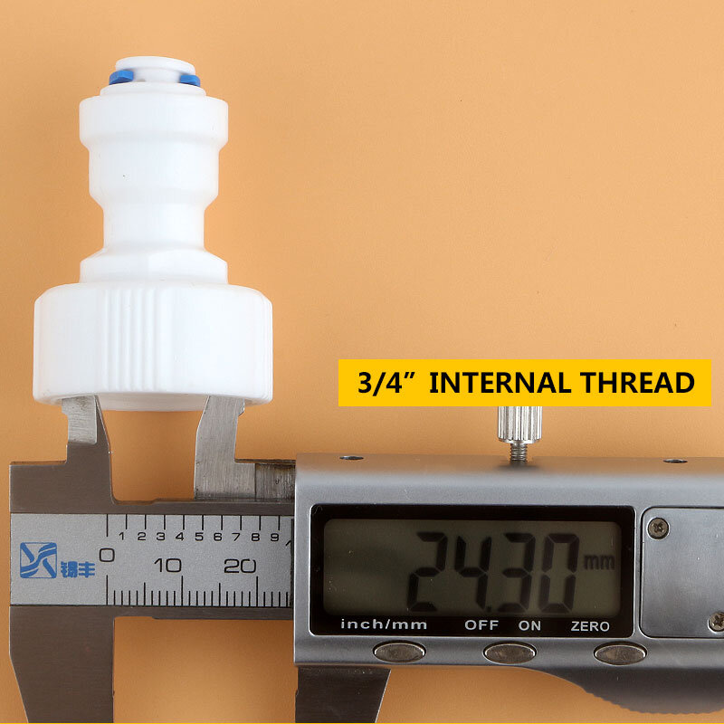 3/4" Internal thread to 1/4" Tube straight Quick Connect RO Water Reverse Osmosis System 62N internal diameter 24MM Tube Fitting