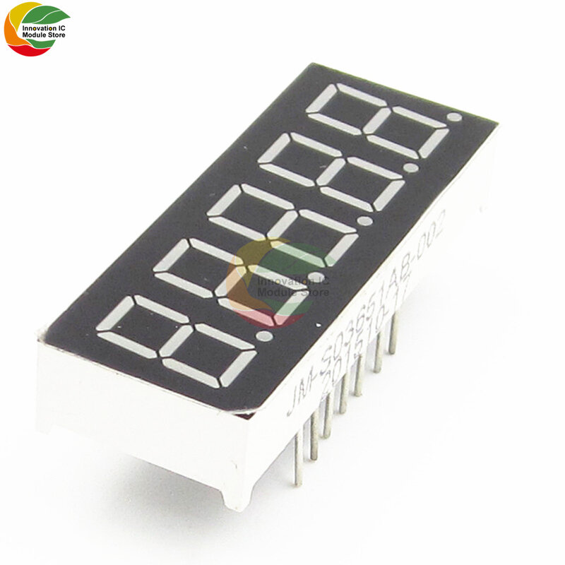 Ziqqucu 0.36นิ้ว5-LED 7-Segment ทั่วไปแคโทดหลอดดิจิตอล LED จอแสดงผล LED หลอดดิจิตอลทั่วไปแคโทดหลอดดิจิตอล
