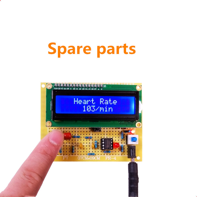 51 Single-Chip Denyut Jantung Pulse Meter Electronic DIY Desain Selesai Bagian Kit