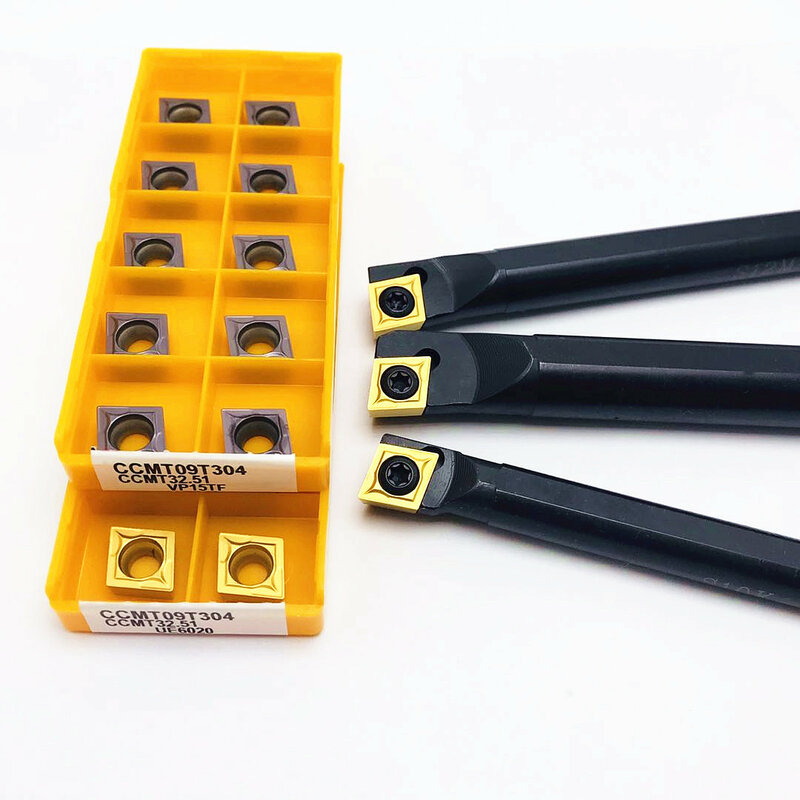 Carbide insert CCMT09T304 CCT09T308 for S12M S14N S16Q S18Q S20R S10K SCLCR09 internal turning tool turning tool bar