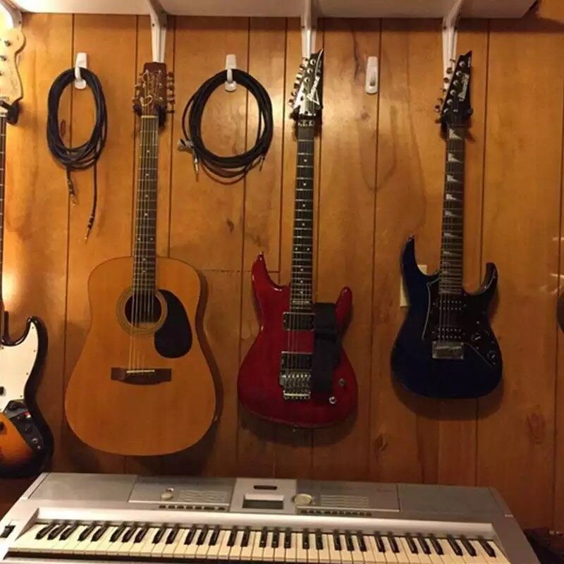 Colgador de guitarra de 2/4/6/10 piezas con tornillos, colgadores de guitarra, soporte de gancho de mantenimiento, todos los tamaños para guitarras de montaje en pared, bajo, mandolina, Banjo YJN
