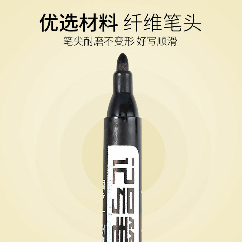 10 pces caneta marcador de tinta permanente oleosa à prova dfor água caneta preta para marcadores de pneus secagem rápida assinatura caneta artigos de papelaria suprimentos