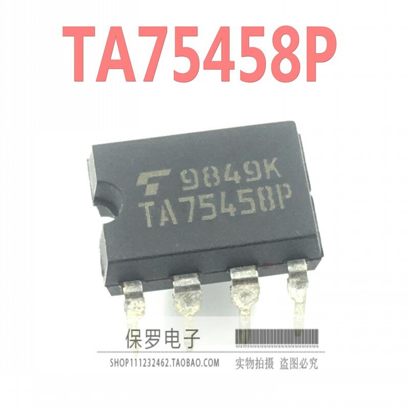 Novo amplificador operacional em estoque real, 10 peças, 100% original, ta75458p ta7545bp ta75458 dip-8
