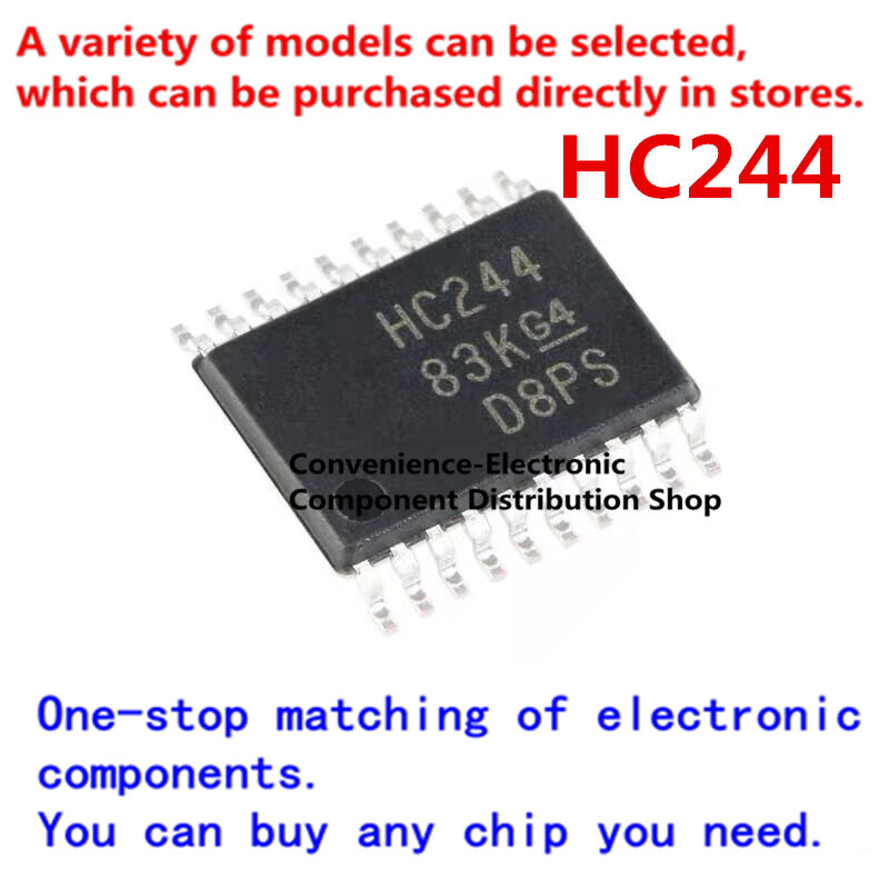 Chip inversor de seis canales en chip, 10 unids/paquete HC244 74HC244PW SN74HC244PWR SMD 74HC244PWR TSSOP-14
