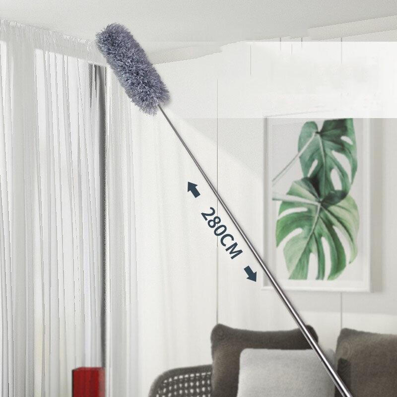 280cm telescópica ajustável espanador escova de dobra poeira mais limpo pena escovas de poeira remoção ferramentas limpeza doméstica