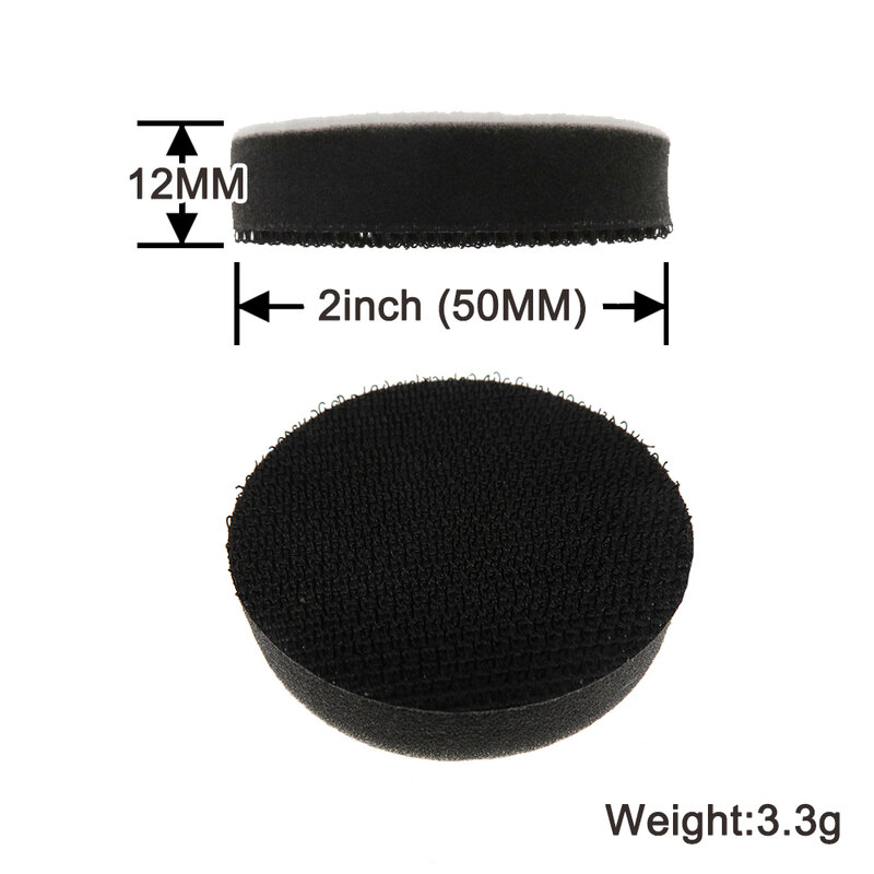 2 pces 2-6 Polegada almofada de almofada de interface de esponja para lixar almofadas e discos de lixamento de gancho & loop para polimento de superfície irregular